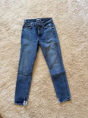 GRLFRND KAROLINA Classic Slim Skinny Jeans in Medium Blue